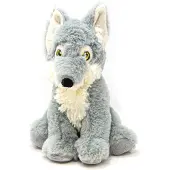 Nature Planet Pluche knuffel wolf van 19 cm - Knuffeldier