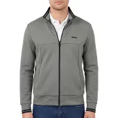HUGO BOSS Boss Green Vest grijs zwarte opstaande kraag effen