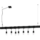 Eglo 7 Lichts Hanglamp Townshend B Zwart Eettafel