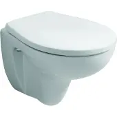 Geberit WC-deksel, WC-zitting RENOVA COMPACT abn met afdekscharnieren roestvrij staal wit