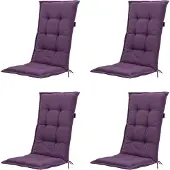 Madison tuinkussen hoge rug panama purple 123x50cm 4 stuks