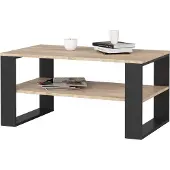 Akord Salontafel Koffietafel ALEX / Sonoma Eik - Zwart / 92x45x53 cm