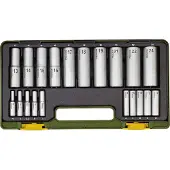 Proxxon 23292 Dopsleutelset 1/2 (12,5 mm), 1/4 (6,3 mm) 20-delig