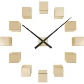 Karlsson wandklok diy cubic metallic metallic gold- Ø40cm