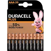 Duracell Plus alkaline AAA-batterijen, verpakking van 20