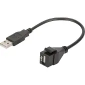 Digitus USB 2.0 Keystone Modul fur DN-93832 mit 16 cm Kabel schwarz RAL 9005