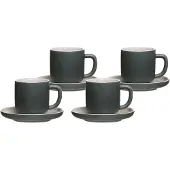 Ritzenhoff & Breker Espressotassen mit Untertassen Jasper 100 ml Set van 4