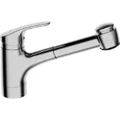 Hansa Hansamix 1 gats keukenkraan met uittrekbare handdouche met uitloop 23.5cm chroom