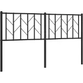 vidaXL Vervangend hoofdbord 150 cm metaal zwart