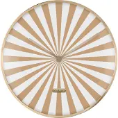 Karlsson wandklok candy swirl dome soft brown & white- Ø40cm