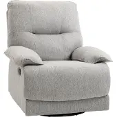 HOMCOM Sofa Relaxstoel Polyester, MDF 89L x 98B x 101H cm Lichtgrijs