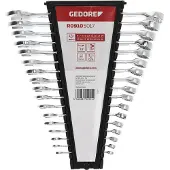 Gedore R09105017 17-delige Ring-/steeksleutelset - 6-22mm