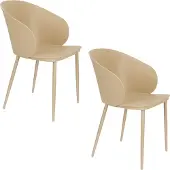 Housecraft living Gigi Eetkamerstoelen Beige - Set van 2