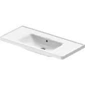 Duravit Wastafel d-neo met overloop kraanvlak zonder kraangat 100.5 cm hoogglans wit