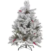 Beliani MASALA - Kerstboom - Wit - 120 cm - Synthetisch materiaal