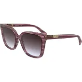 Longchamp Zonnebril LO772S N 55/17/140 Gestreept paars Acetaat VROUW LO772S N