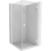 Mexen Lunar-B draaideur douchecabine rechts 100 x 100 , transparant, wit - 832-100-100-20-00-P