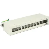 DeLOCK Desktop Patch Panel voor 12 Keystone modules / grijs