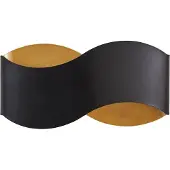 LINDBY Wandlamp Dailin, dimbaar, zwart, Woon-/ Eetkamer, metaal, Modern, wandlamp