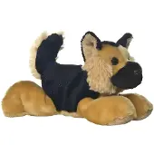 Aurora knuffel Mini Flopsie Duitse herder 20,5 cm bruin/zwart