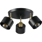 MasterLed Zwarte Plafundelamp 3x E27 Hanglamp Wandlamp