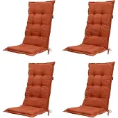 Madison tuinkussen hoge rug basic terra 123x50cm 4 stuks