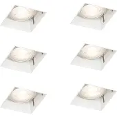 QAZQA Set van 6 inbouwspots wit GU10 50mm Trimless - Oneon
