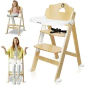 Lionelo Floris - Kinderstoel - berkenhout - 4-traps verstelling - tot 40kg
