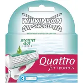 Wilkinson Quattro for Women scheermesjes Aloë Sensitive (3 st.)