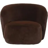 Ptmd - Fauteuil Aphrodite - Bruin - 88x87x70cm