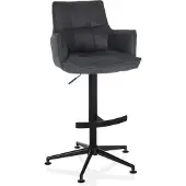 Hjh LIVING Eetkamerstoel / draaistoel SOLAO LIFE HIGH stof antraciet