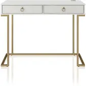 DOMUS Camila-Schrijftafel - 2-laden - Wit MDF