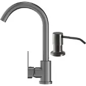 Granitan Keukenmengkraan Gun Grey met Zeepdispenser - Prestige
