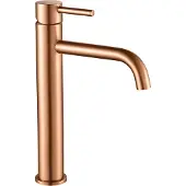 REA Wastafelkraan Lungo Copper Brush High