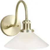 PR Home Wandlamp August, dimbaar, messing / goud, Woon-/ Eetkamer, metaal, Scandinavisch, wandlamp