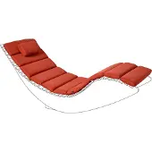 Beliani BRESCIA PREMIUM - Ligstoel kussen - Rood - Polyester