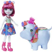 Enchantimals - Hedda Hippo & Lake - Mini Doll 15cm & Nijlpaard