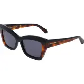 Ferragamo Zonnebril - - SF2065S - Zwart/ Schildpad - Acetaat - Vlinder