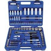 Projahn PROFICRAFT dopsleutelset, 108-delig, aandrijving 1/4" + 1/2", 48-tands ratels, kunststof koffer