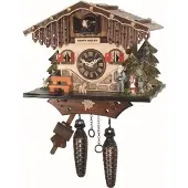 Engstler - 4023_Q - Koekoeksklok - Kwarts - Notenhout - 22 cm