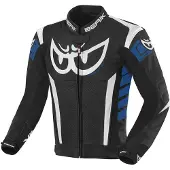 Berik Zakura Zwart Wit Blauw Leren Motorjas Maat 56