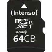 Intenso Professional microSDXC-kaart 64 GB Class 10, UHS-I Incl. SD-adapter