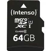 Intenso Premium microSDXC-kaart 64 GB Class 10, UHS-I Incl. SD-adapter