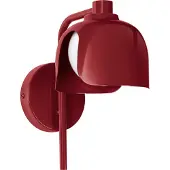 Osram Decor Corolle wandlamp, rood, metaal en glas, fitting G9, stoffen kabel, retro-stijl