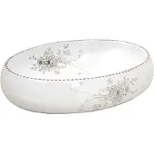 vidaXL Opzetwasbak ovaal 59x40x15 cm keramiek wit