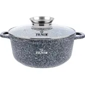 Zilner RVS Pan met Deksel - 22cm, 4.5L - Inductie Geschikt