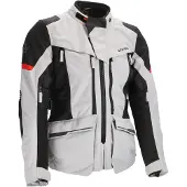 Acerbis X-Rover waterdichte damesmotorfietsjas, grijs/rood, maat 2XL