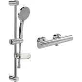 Villeroy & Boch Universele doucheset, 2in1, thermostaat, handdouche, opbouw chroom