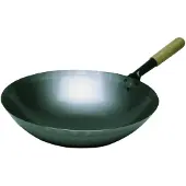 Bartscher Stalen wokpan - 360mm - Ronde bodem