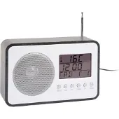 Karlsson FM Radio Wekker | 19.2x12.5x6.6cm | Zwart